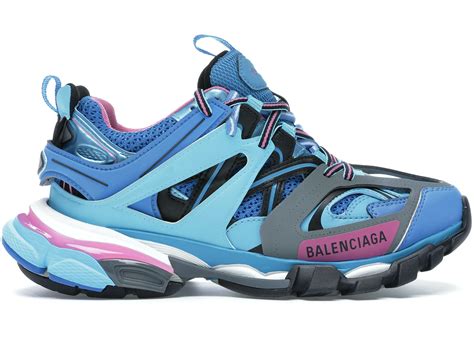 balenciaga track runners blue pink